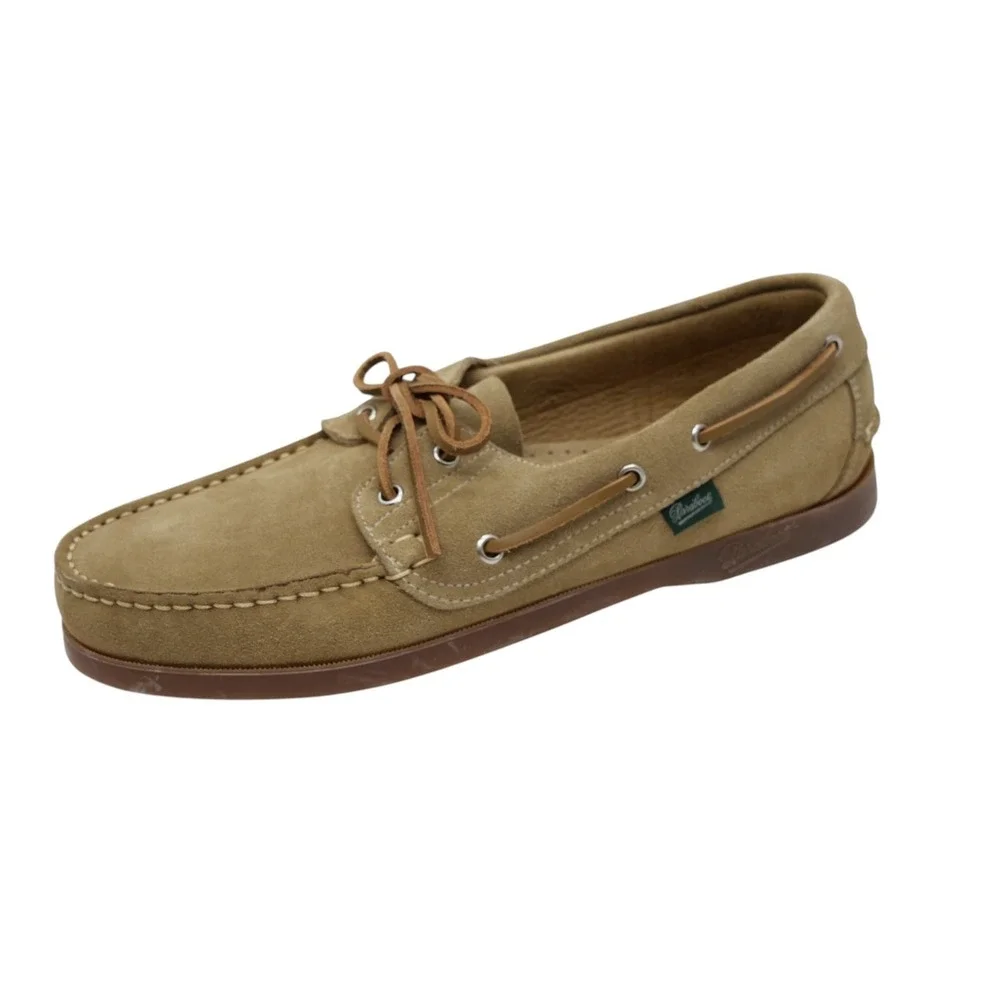 Paraboot Barth Marine Boat Shoes Men UK 9.5 US 10.5 Tan Suede New